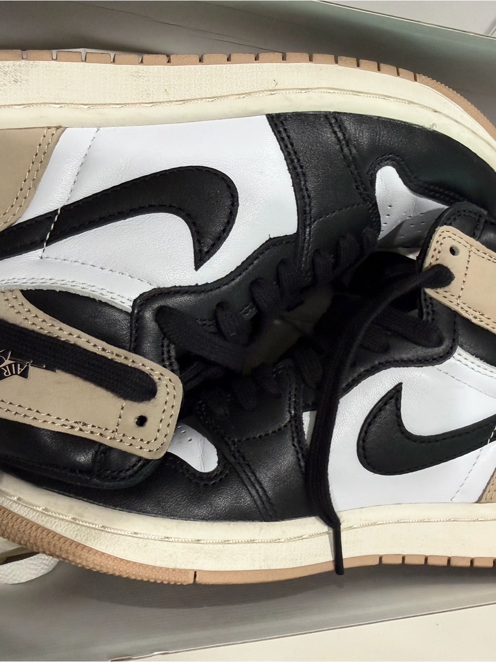 Nike Black, White & Tan High-Top Sneakers